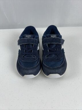 Saucony Baby Jazz Lite Sneakers Blue and White Size 7M Slip On w Closure